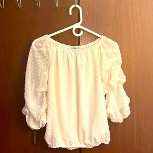 Ruffled sleeve blouse